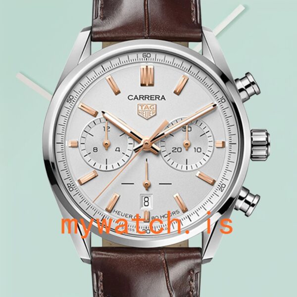 Tag Heuer Carrera Men 43mm CBN2013.FC6483 Silver-tone Leather Strap: A Timeless Masterpiece