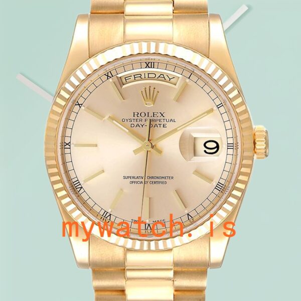 Rolex Day-Date Mens 118238 36mm Champagne Dial: Genuine vs. Replica