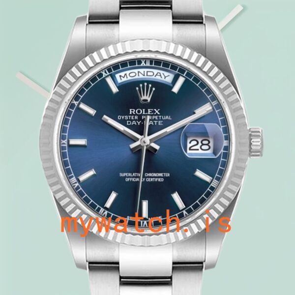 Rolex Day-Date Mens 118239 36mm Blue Dial: Genuine vs. Replica Analysis