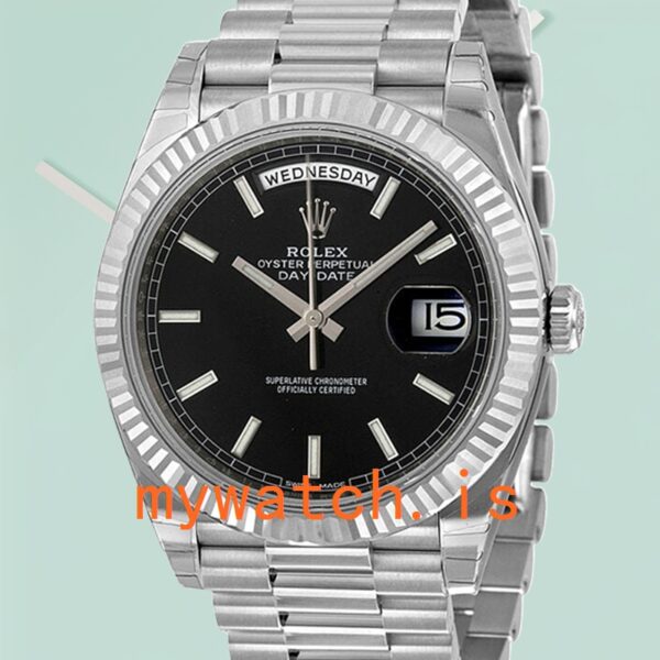 Rolex Day-Date Mens M228239-0004 40mm Black Dial: Genuine vs. Replica