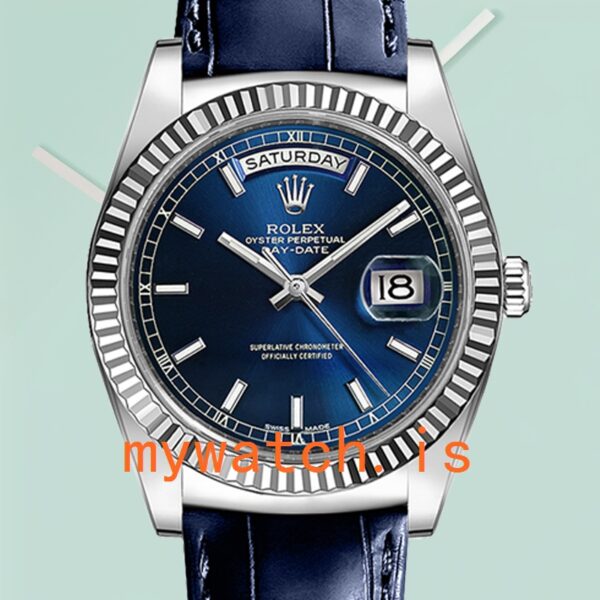 Rolex Day-Date 118139-L 36mm Mens Blue Dial Automatic: Genuine vs. Replica