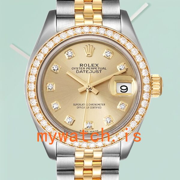 Rolex Datejust Ladies 28mm m279383rbr-0011 Diamond Bezel: Genuine vs. Replica