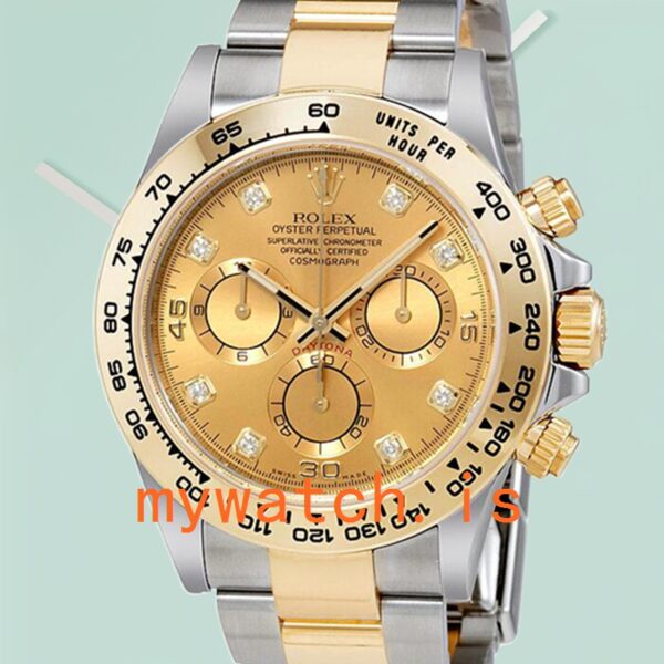 Rolex Daytona 40mm Mens 116576 Automatic Diamond Paved Dial: Genuine vs. Replica