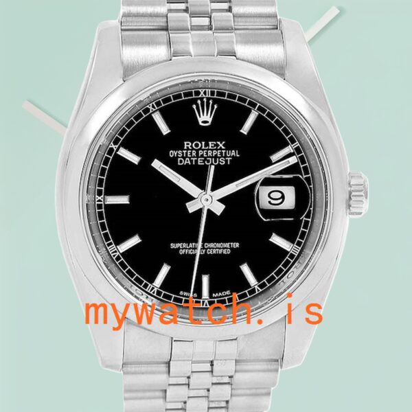 Rolex Datejust Men’s 116200BKSJ 36mm Stainless Steel: A Timeless Classic