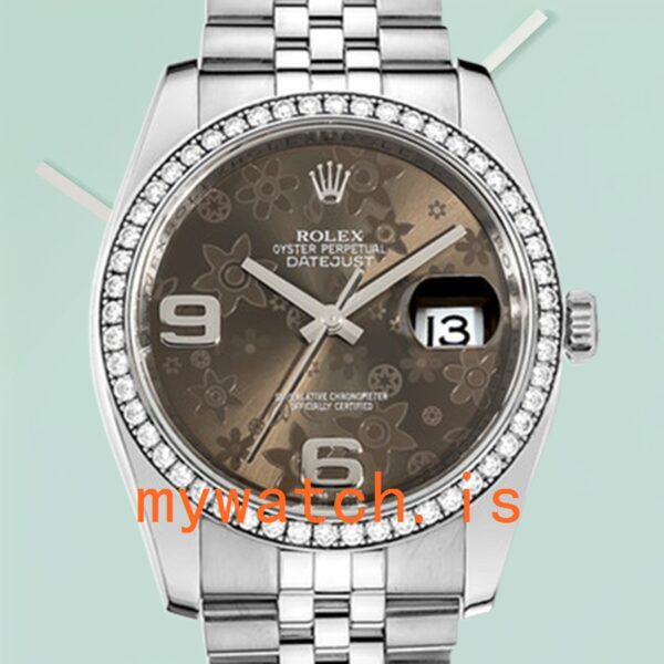 Rolex Datejust 116244BFAJ 36mm Mens Diamond Bezel Silver-tone: A Timeless Masterpiece