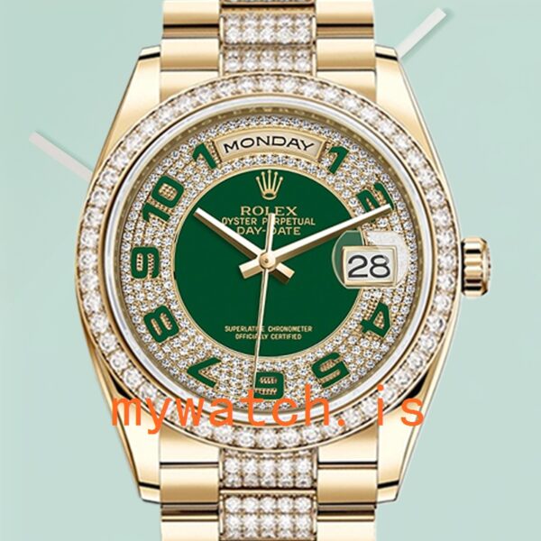 Rolex Day-Date 36mm Mens m118348-0056 Green Dial: Genuine vs. Replica Analysis