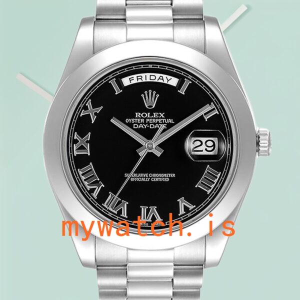 Rolex Day-Date 41mm Mens 218206 Automatic Stainless Steel: Genuine vs. Replica Analysis