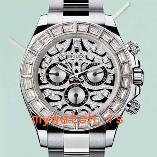 Rolex Daytona 116589 40mm Mens Diamond Bezel Silver Dial: A Timeless Masterpiece