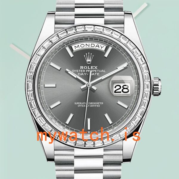 Rolex Day-Date Men’s 40mm m228396tbr-0031 Grey Dial Automatic: A Timeless Masterpiece