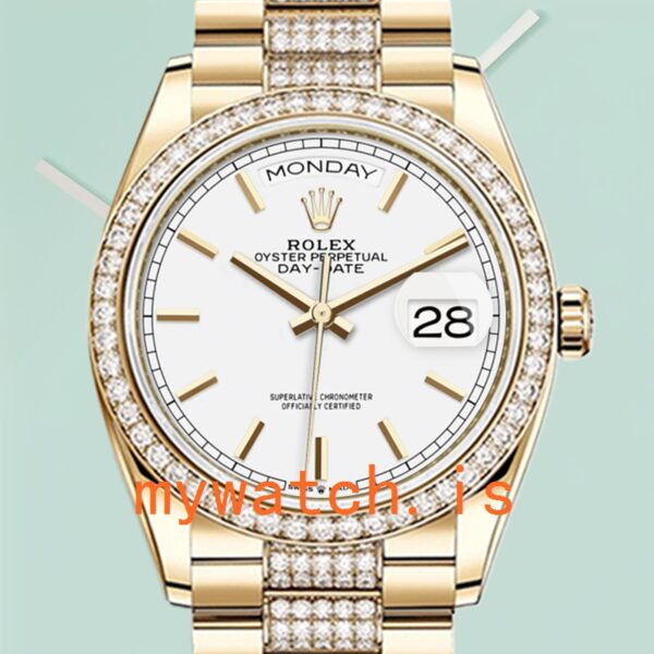 Rolex Day-Date 36mm Mens M128348RBR-0048 Diamond Bezel: A Symbol of Luxury and Precision