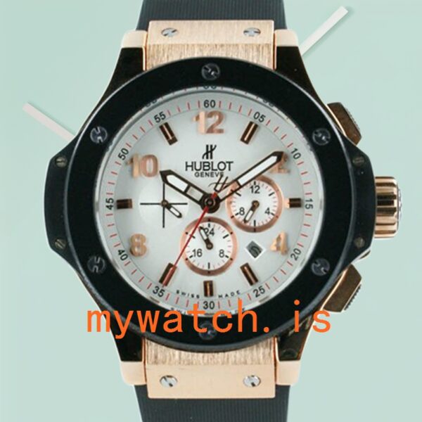 Hublot Big Bang 44mm Mens BigBangW001 White Dial Rose Gold-tone: Genuine vs Replica